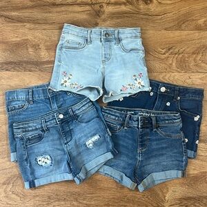Lot of girls jeans shorts 5 pairs size 7